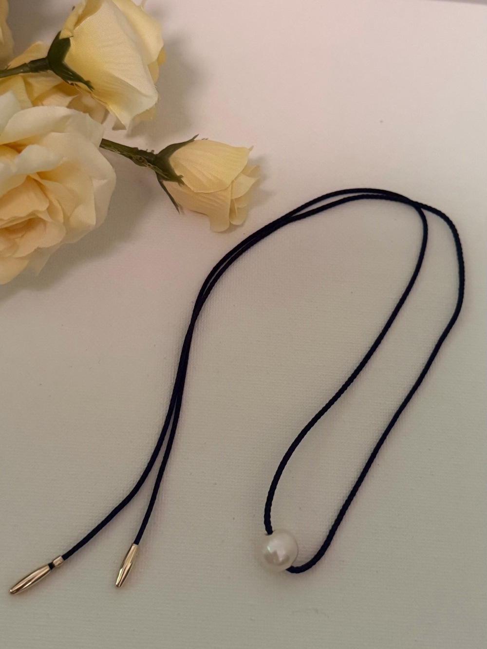 Roxanne Assoulin Brown Cord Pearl Choker Necklace - Picture 3 of 12